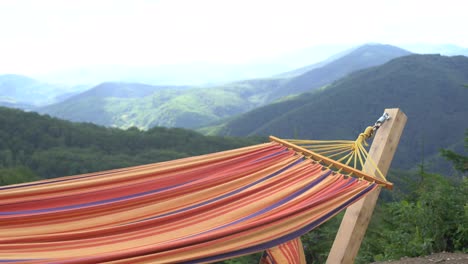 Hammock-with-a-beautiful-nature-view-of-Mountains.-Hanging-hammock-relaxing